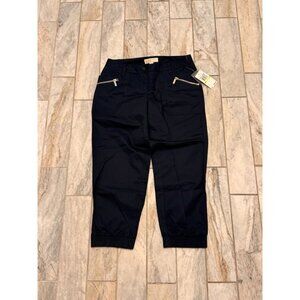 NEW Michael Michael Kors women's size 4 navy cropped jogger pants Retails $79.50